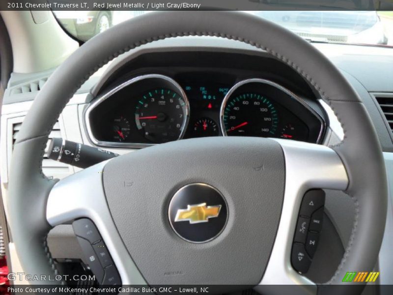 Red Jewel Metallic / Light Gray/Ebony 2011 Chevrolet Traverse LT