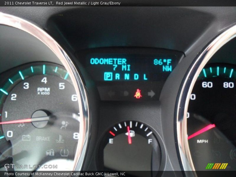 Red Jewel Metallic / Light Gray/Ebony 2011 Chevrolet Traverse LT