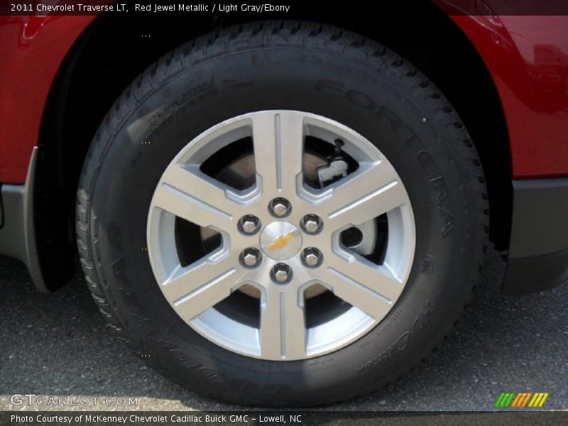 Red Jewel Metallic / Light Gray/Ebony 2011 Chevrolet Traverse LT