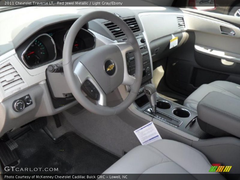 Red Jewel Metallic / Light Gray/Ebony 2011 Chevrolet Traverse LT