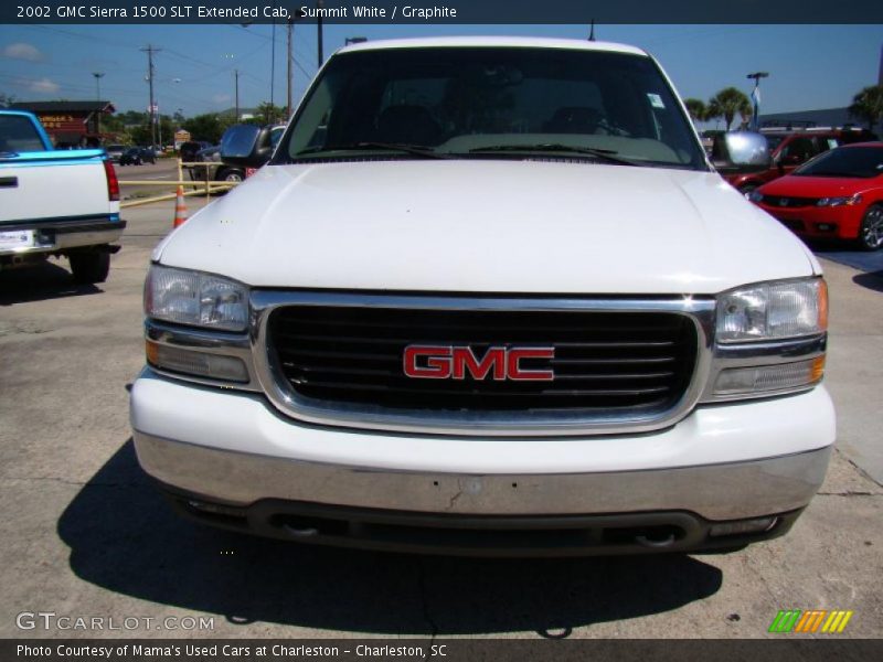 Summit White / Graphite 2002 GMC Sierra 1500 SLT Extended Cab