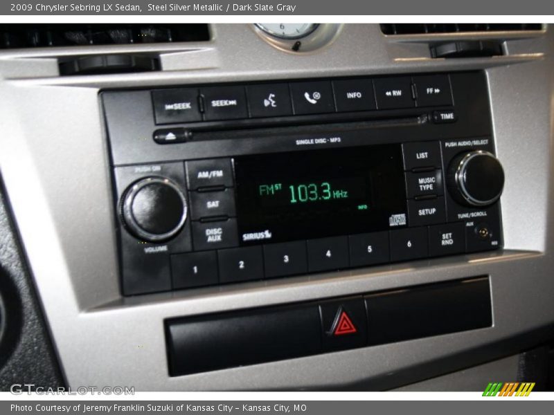 Steel Silver Metallic / Dark Slate Gray 2009 Chrysler Sebring LX Sedan