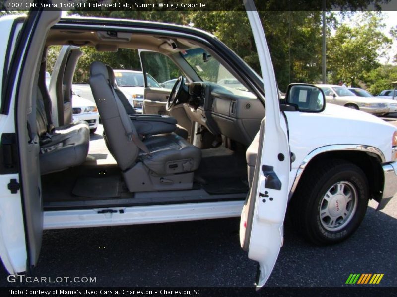 Summit White / Graphite 2002 GMC Sierra 1500 SLT Extended Cab