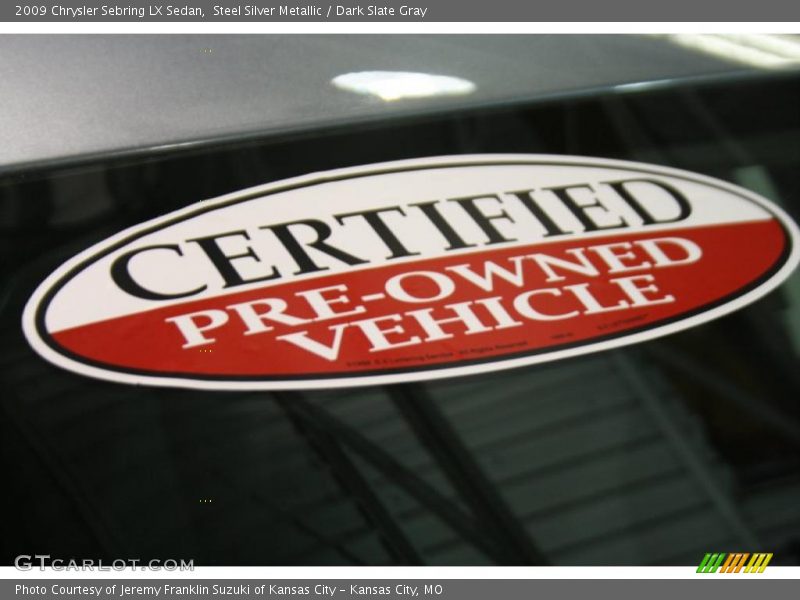 Steel Silver Metallic / Dark Slate Gray 2009 Chrysler Sebring LX Sedan