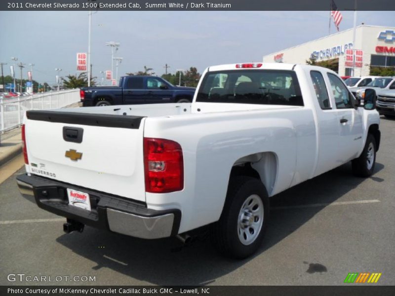 Summit White / Dark Titanium 2011 Chevrolet Silverado 1500 Extended Cab
