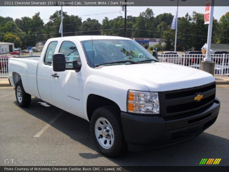 Summit White / Dark Titanium 2011 Chevrolet Silverado 1500 Extended Cab