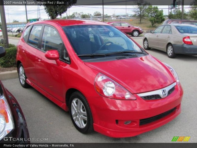 Milano Red / Black 2007 Honda Fit Sport