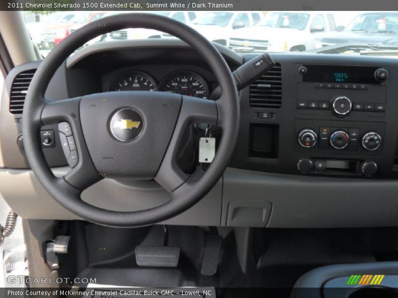 Summit White / Dark Titanium 2011 Chevrolet Silverado 1500 Extended Cab