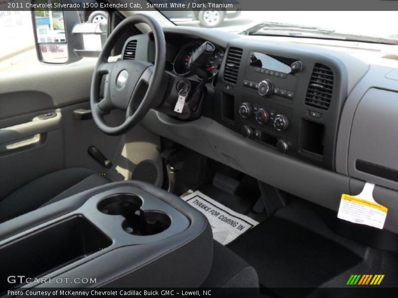 Summit White / Dark Titanium 2011 Chevrolet Silverado 1500 Extended Cab