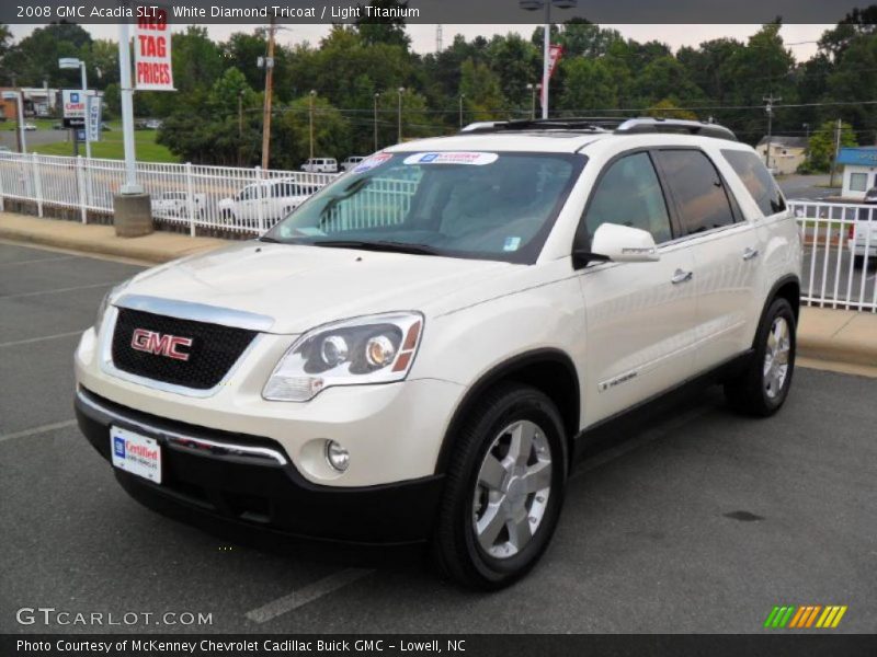 White Diamond Tricoat / Light Titanium 2008 GMC Acadia SLT