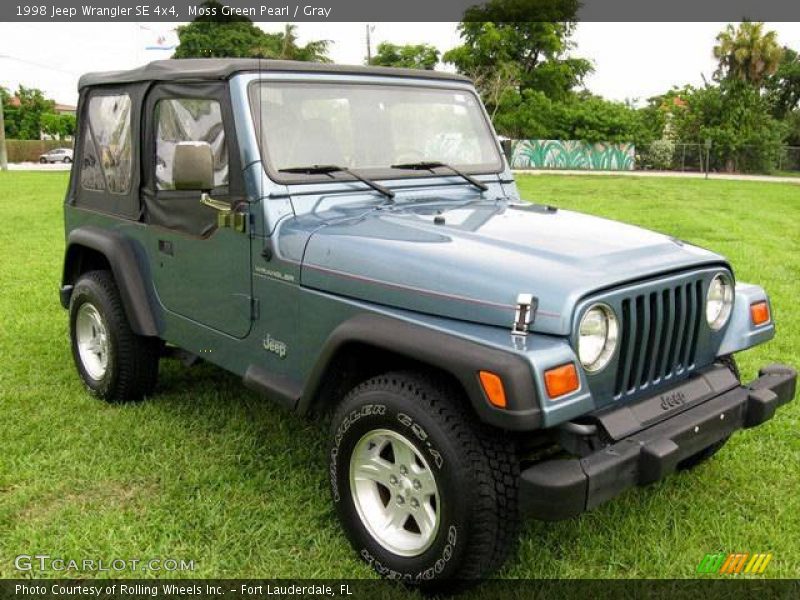 Moss Green Pearl / Gray 1998 Jeep Wrangler SE 4x4