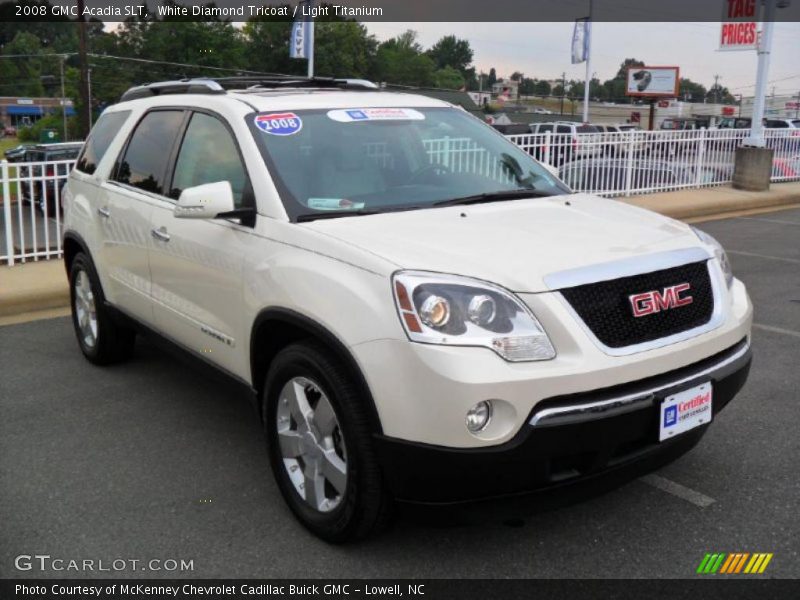 White Diamond Tricoat / Light Titanium 2008 GMC Acadia SLT