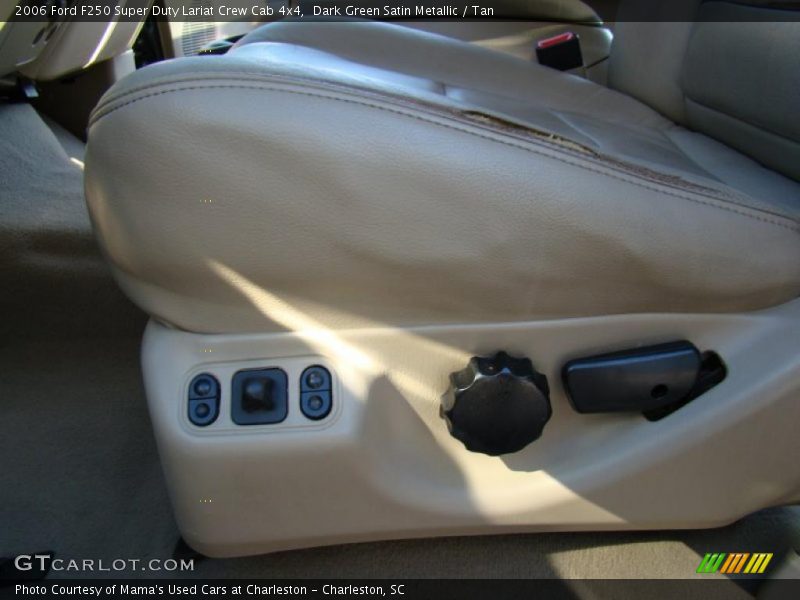 Dark Green Satin Metallic / Tan 2006 Ford F250 Super Duty Lariat Crew Cab 4x4