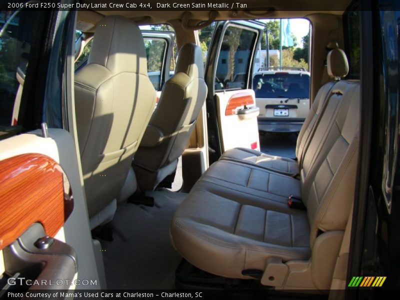 Dark Green Satin Metallic / Tan 2006 Ford F250 Super Duty Lariat Crew Cab 4x4