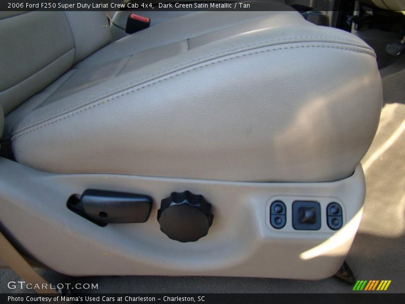 Dark Green Satin Metallic / Tan 2006 Ford F250 Super Duty Lariat Crew Cab 4x4