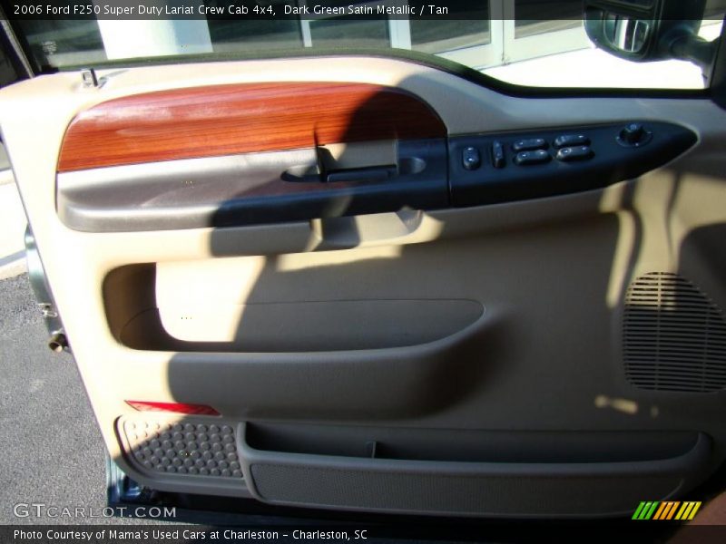 Dark Green Satin Metallic / Tan 2006 Ford F250 Super Duty Lariat Crew Cab 4x4