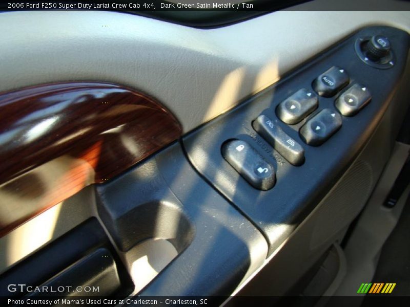 Dark Green Satin Metallic / Tan 2006 Ford F250 Super Duty Lariat Crew Cab 4x4