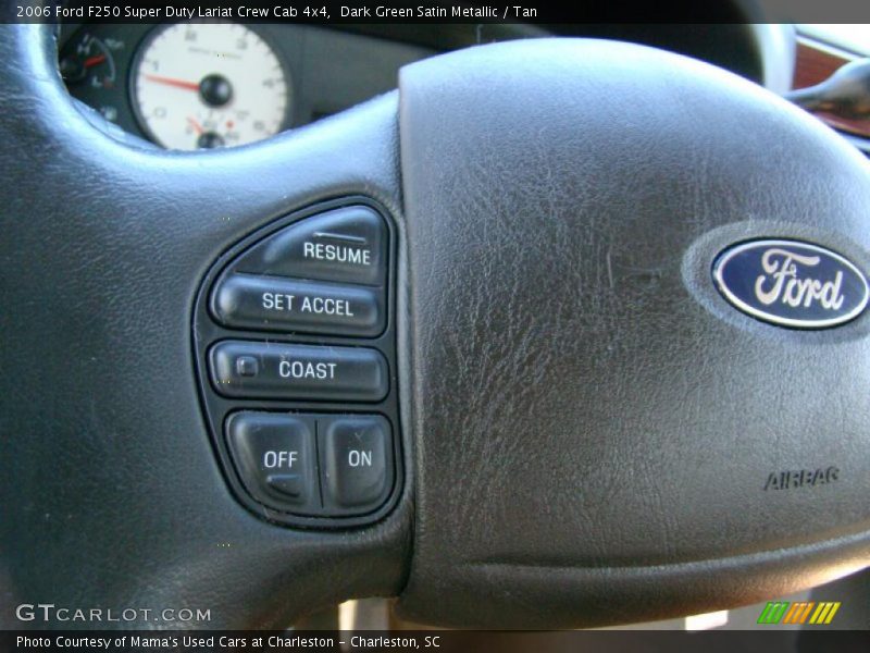 Dark Green Satin Metallic / Tan 2006 Ford F250 Super Duty Lariat Crew Cab 4x4