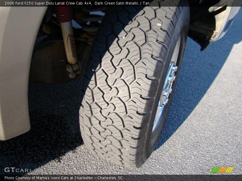 Dark Green Satin Metallic / Tan 2006 Ford F250 Super Duty Lariat Crew Cab 4x4