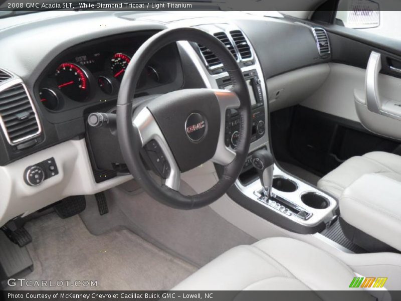 White Diamond Tricoat / Light Titanium 2008 GMC Acadia SLT