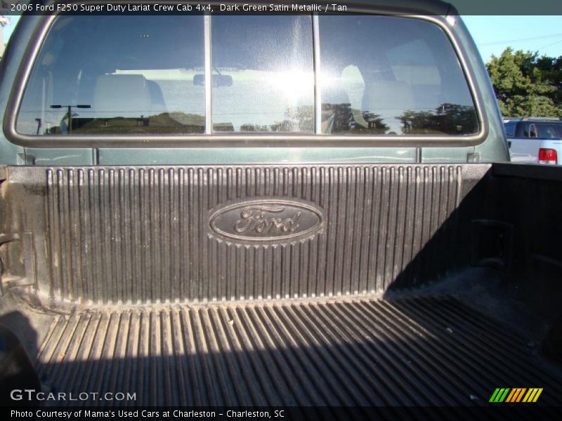 Dark Green Satin Metallic / Tan 2006 Ford F250 Super Duty Lariat Crew Cab 4x4