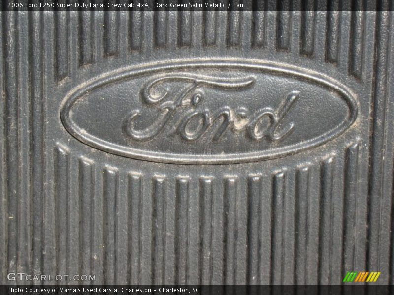Dark Green Satin Metallic / Tan 2006 Ford F250 Super Duty Lariat Crew Cab 4x4