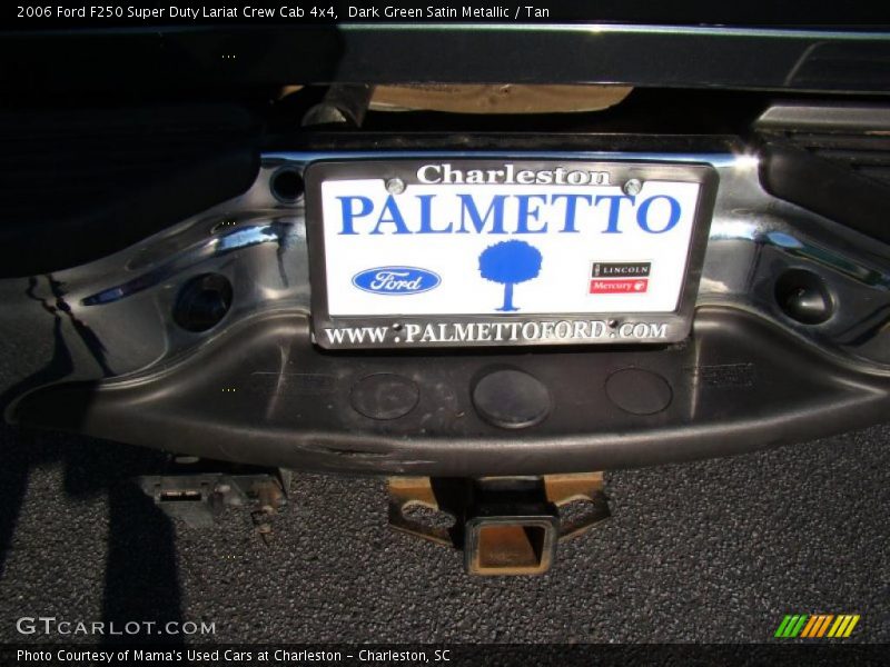 Dark Green Satin Metallic / Tan 2006 Ford F250 Super Duty Lariat Crew Cab 4x4