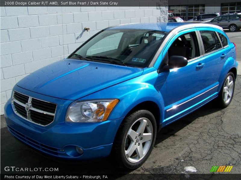 Surf Blue Pearl / Dark Slate Gray 2008 Dodge Caliber R/T AWD