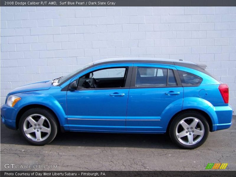 Surf Blue Pearl / Dark Slate Gray 2008 Dodge Caliber R/T AWD