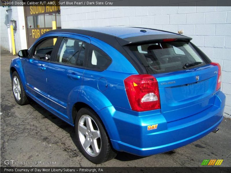 Surf Blue Pearl / Dark Slate Gray 2008 Dodge Caliber R/T AWD