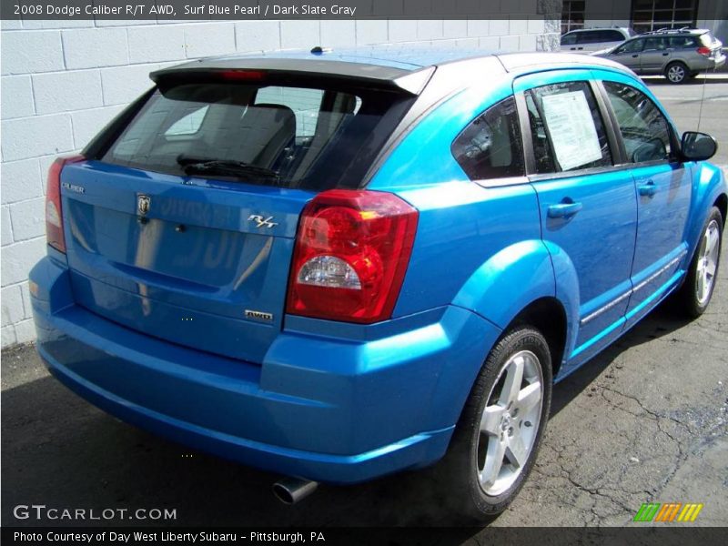 Surf Blue Pearl / Dark Slate Gray 2008 Dodge Caliber R/T AWD
