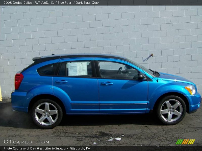 Surf Blue Pearl / Dark Slate Gray 2008 Dodge Caliber R/T AWD