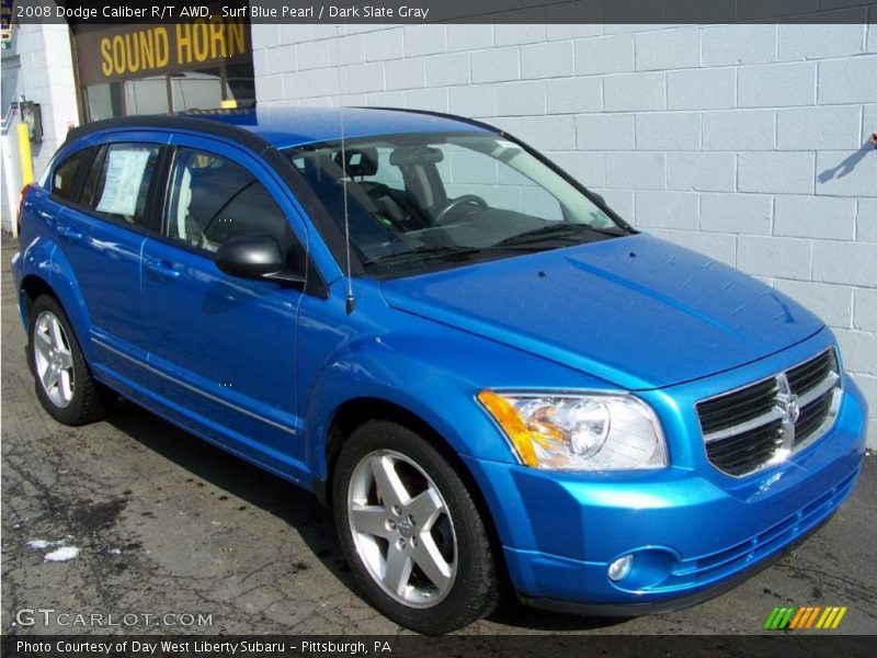 Surf Blue Pearl / Dark Slate Gray 2008 Dodge Caliber R/T AWD