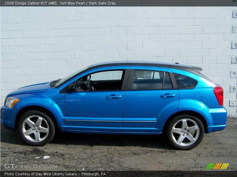 Surf Blue Pearl / Dark Slate Gray 2008 Dodge Caliber R/T AWD