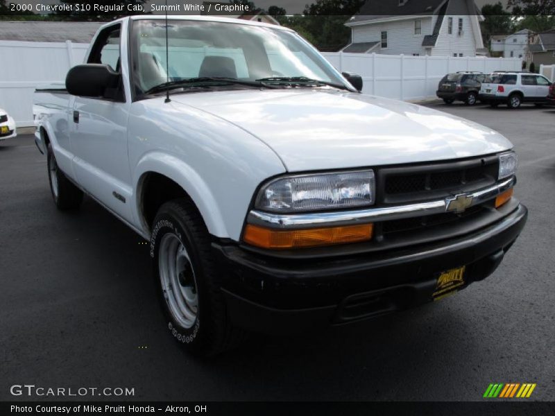 Summit White / Graphite 2000 Chevrolet S10 Regular Cab