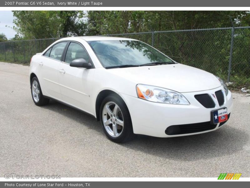 Ivory White / Light Taupe 2007 Pontiac G6 V6 Sedan