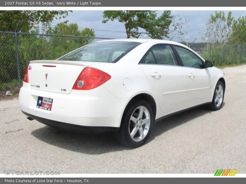 Ivory White / Light Taupe 2007 Pontiac G6 V6 Sedan