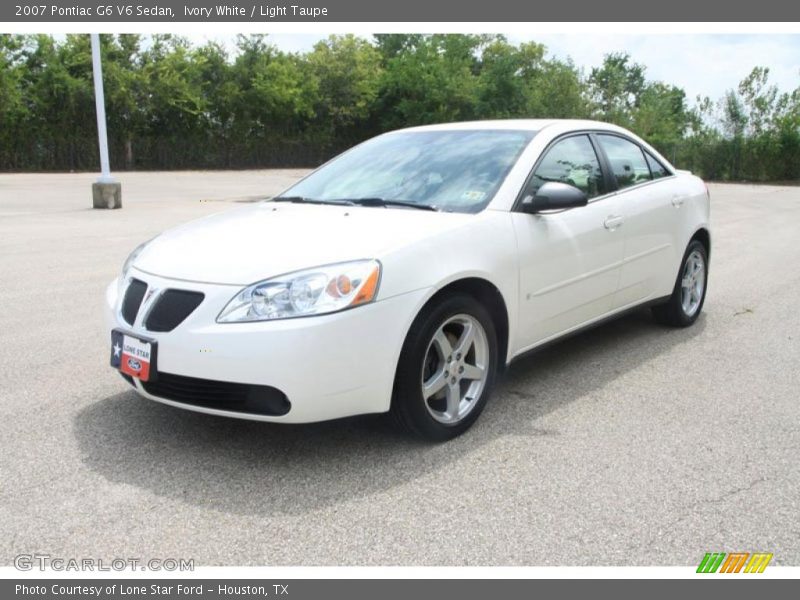 Ivory White / Light Taupe 2007 Pontiac G6 V6 Sedan