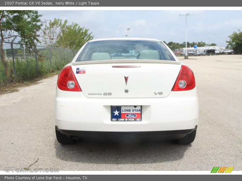 Ivory White / Light Taupe 2007 Pontiac G6 V6 Sedan