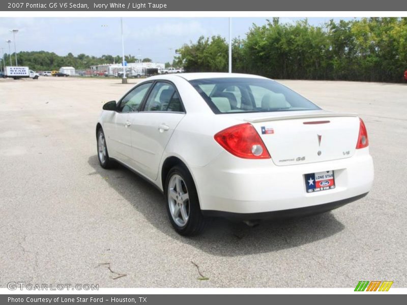 Ivory White / Light Taupe 2007 Pontiac G6 V6 Sedan