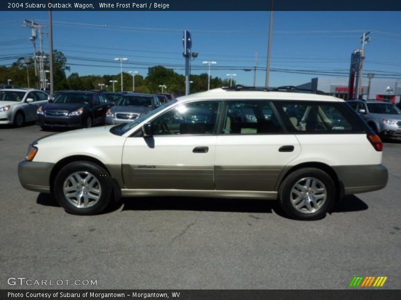 White Frost Pearl / Beige 2004 Subaru Outback Wagon