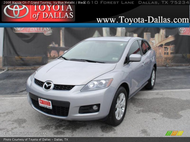 Icy Blue Metallic / Black 2008 Mazda CX-7 Grand Touring