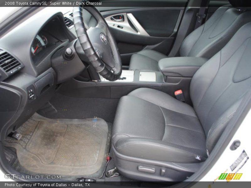 Super White / Dark Charcoal 2008 Toyota Camry SE