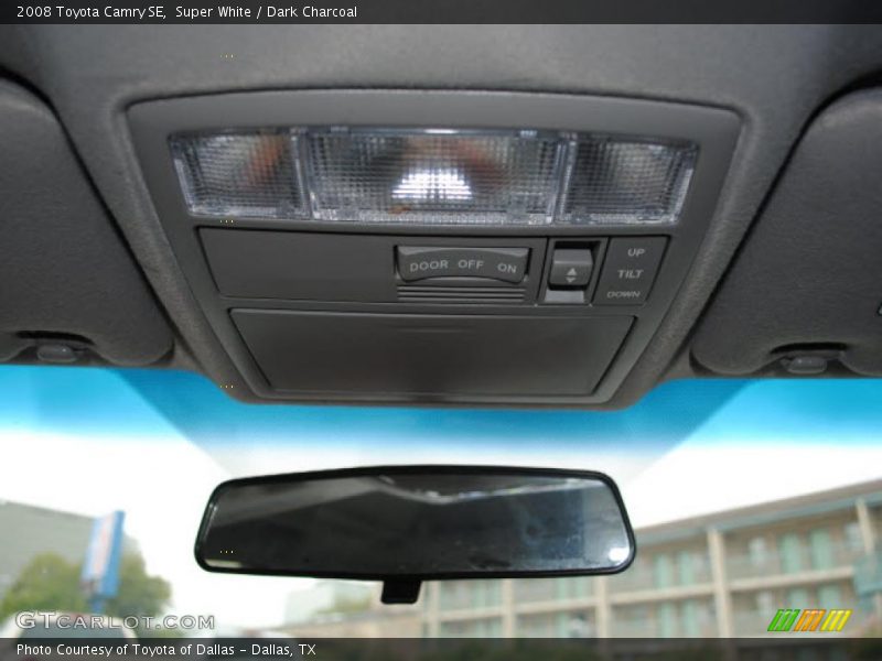Super White / Dark Charcoal 2008 Toyota Camry SE
