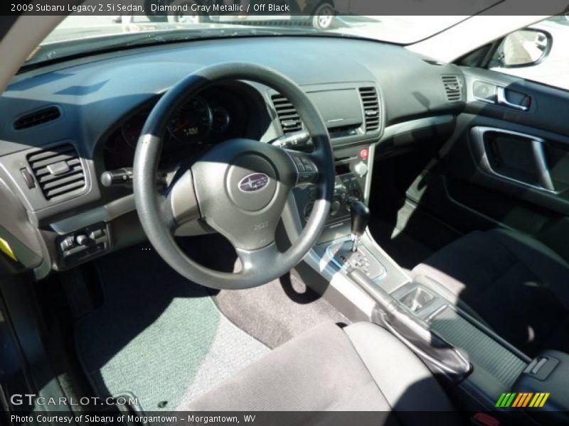 Diamond Gray Metallic / Off Black 2009 Subaru Legacy 2.5i Sedan
