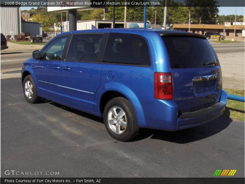 Marathon Blue Pearl / Medium Slate Gray/Light Shale 2008 Dodge Grand Caravan SXT