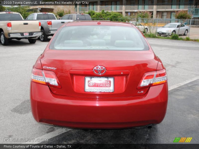 Barcelona Red Metallic / Ash Gray 2010 Toyota Camry LE