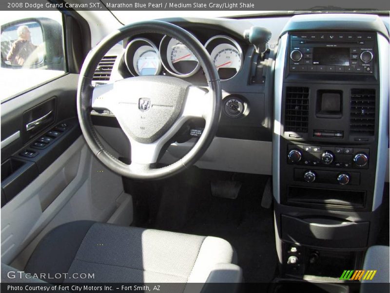 Marathon Blue Pearl / Medium Slate Gray/Light Shale 2008 Dodge Grand Caravan SXT