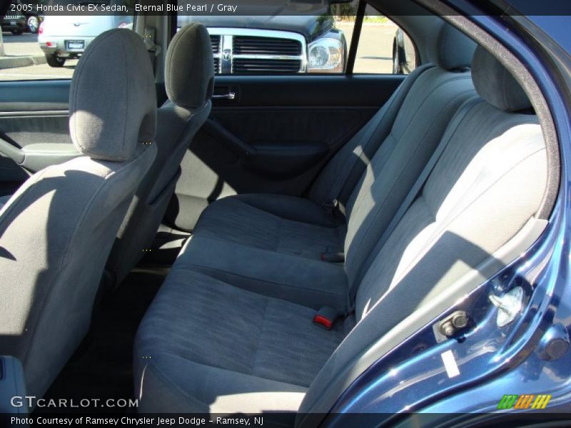 Eternal Blue Pearl / Gray 2005 Honda Civic EX Sedan
