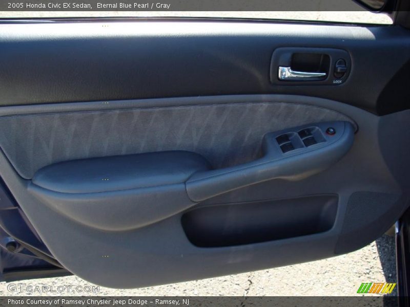 Eternal Blue Pearl / Gray 2005 Honda Civic EX Sedan